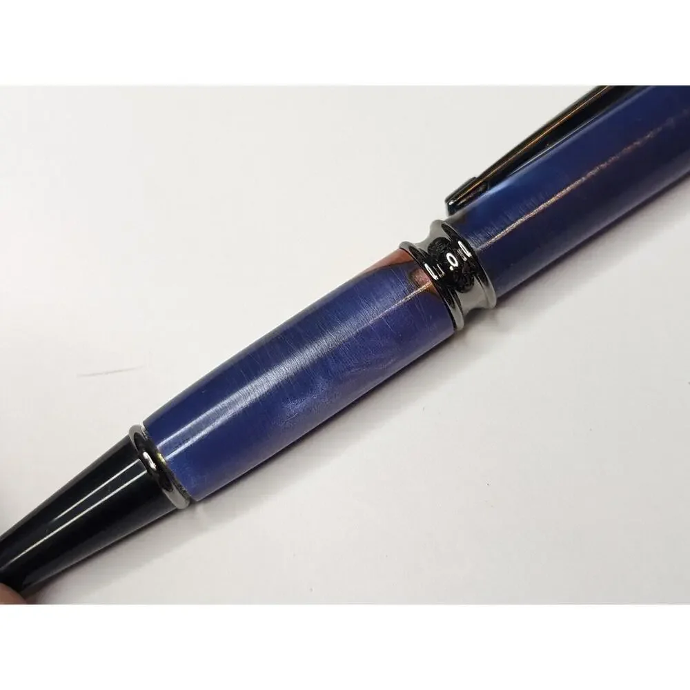 Graduate Twist Pen Black Finish Purple Acrylic‎ Body Hand Turned Pen